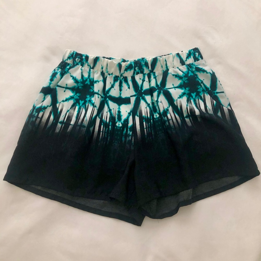 Tie-Die High Waisted Shorts